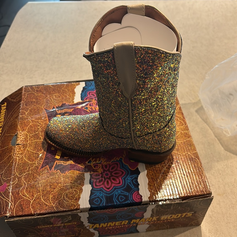 Tanner Mark Boots kids Blue Mermaid size 10